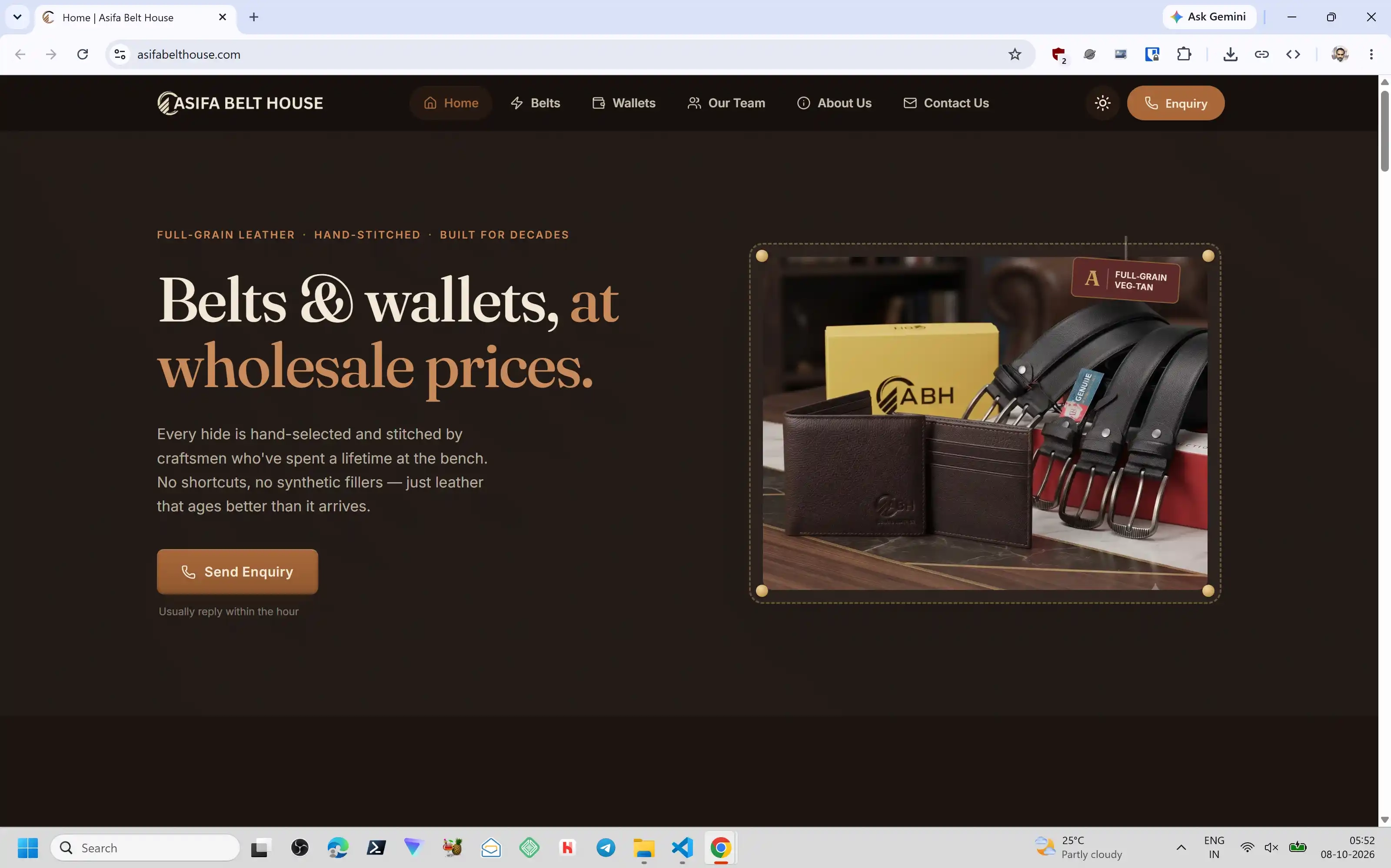 Home page of Asifa Belt House